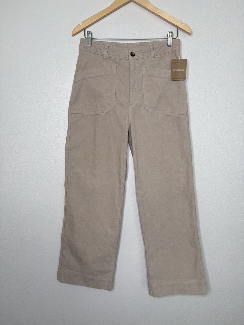 NWT Patagonia Women's Wide Leg Corduroy Pants in Pumice Tan Size 8 Granola Girl